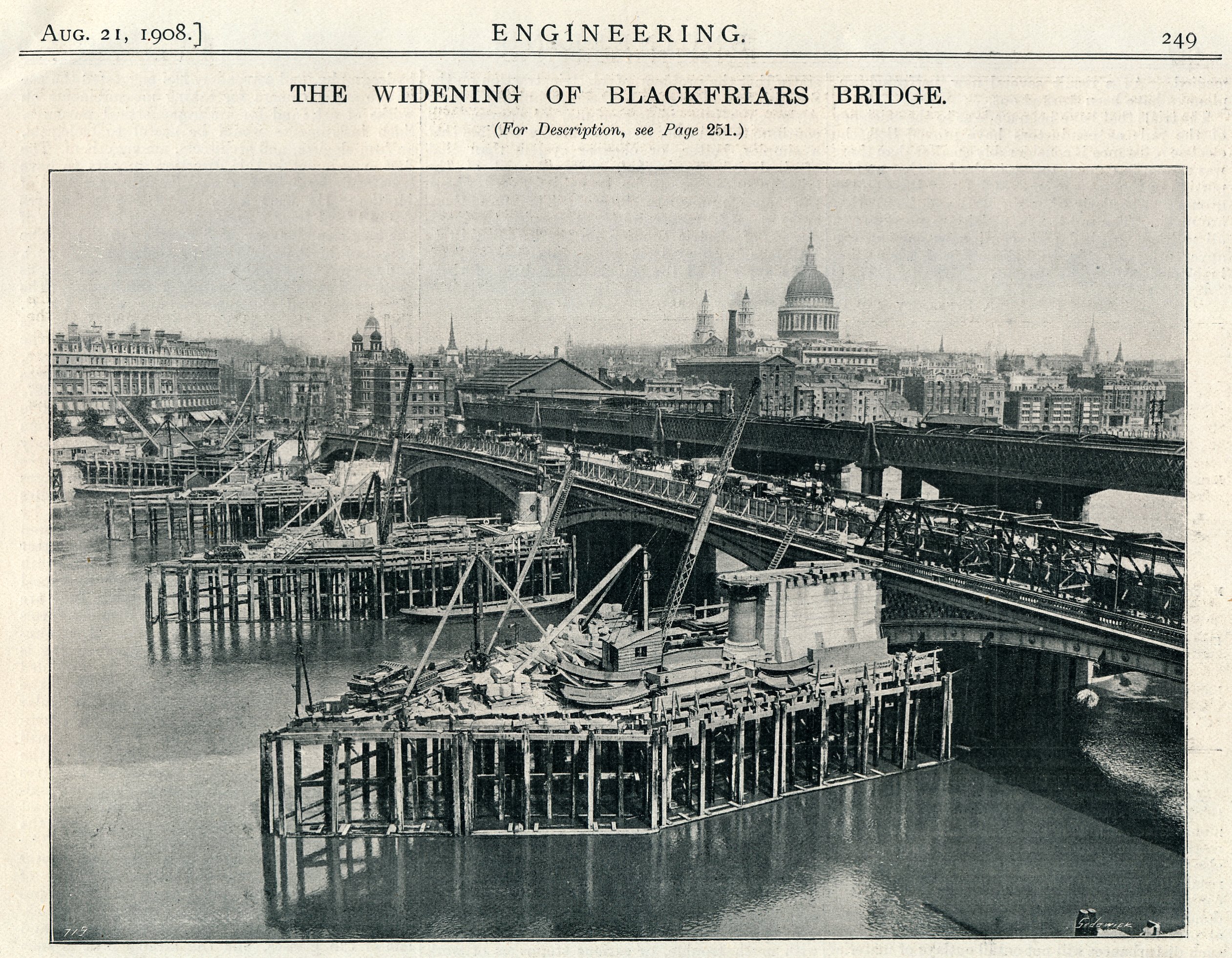 London Blackfriars Bridge,river view